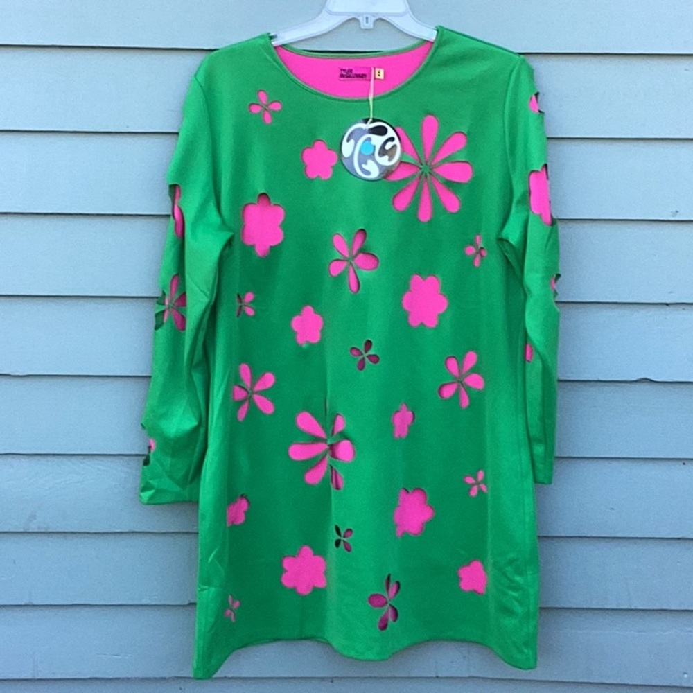 Tyler McGillivary pink & green floral mini dress / tunic 4xl (20W)